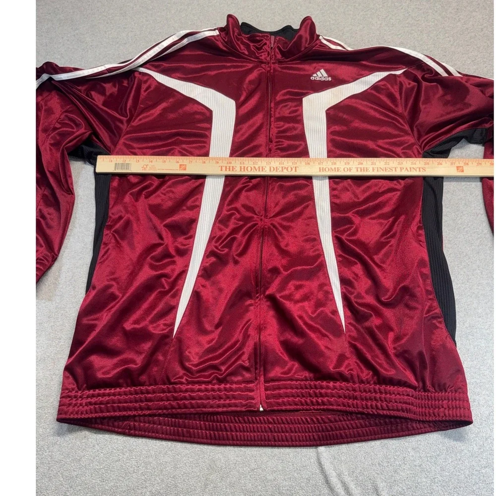 Adidas Track Jacket Mens 2XL Maroon Clima365 ClimaCool Full Zip Mesh‎ Activewear